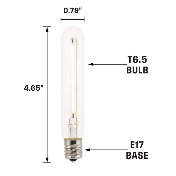 Westinghouse Lighting 4-Watt (40-Watt Equivalent) Clear T6.5 Dimmable ...