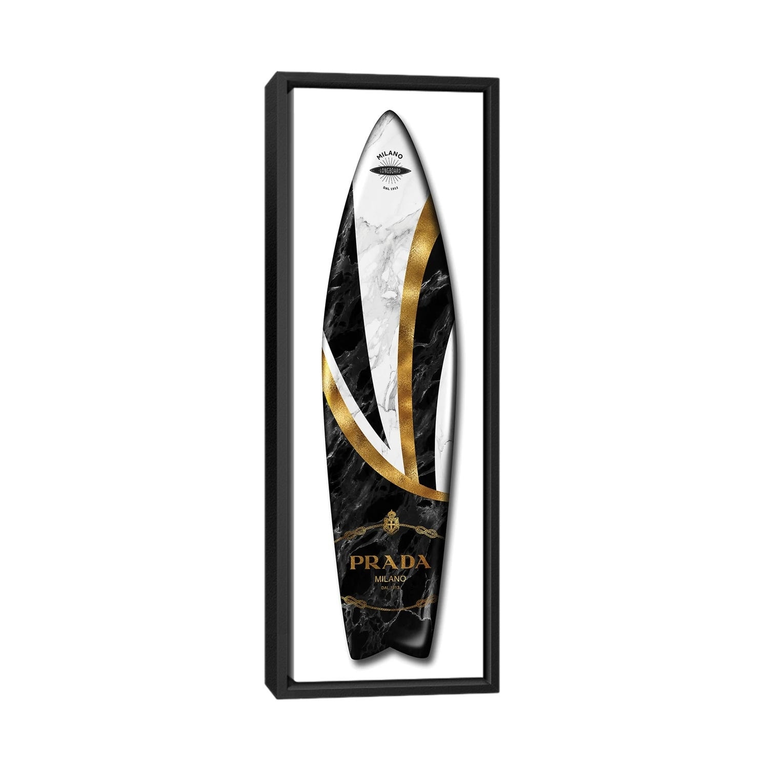 iCanvas Fashion Surfboard Prada by Alexandre Venancio Framed Canvas Print  - Bed Bath & Beyond - 36894764