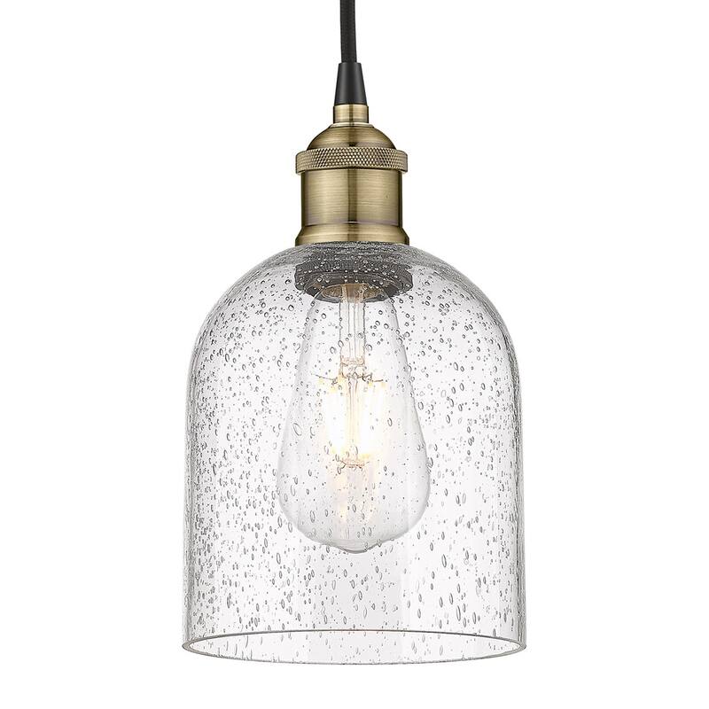 Innovations Lighting 616-1P 10 6 Bella Pendant Bella 6" Wide Cord-Hung - Black Antique Brass / Seedy