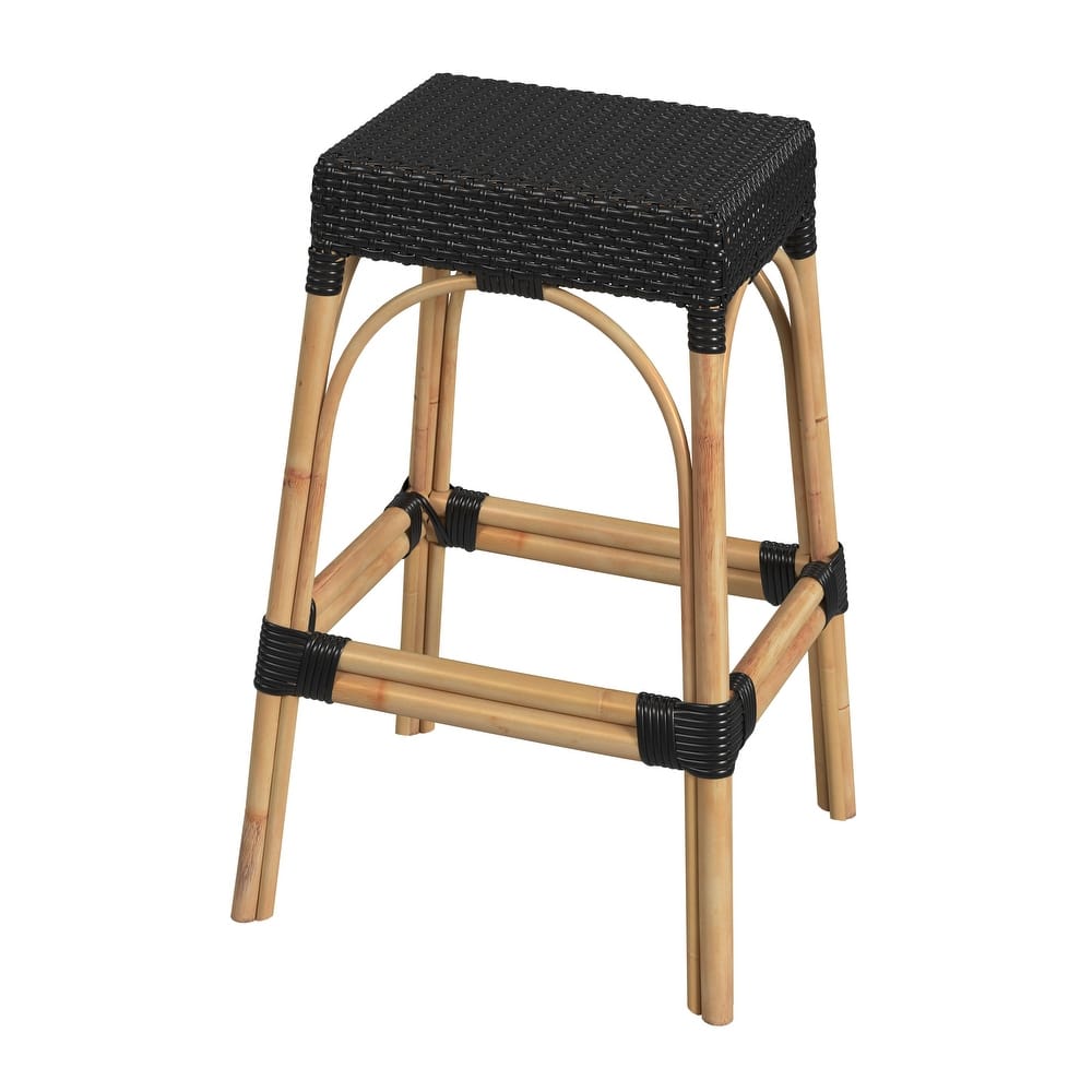 Robias Rectangular Rattan 30" Bar Stool
