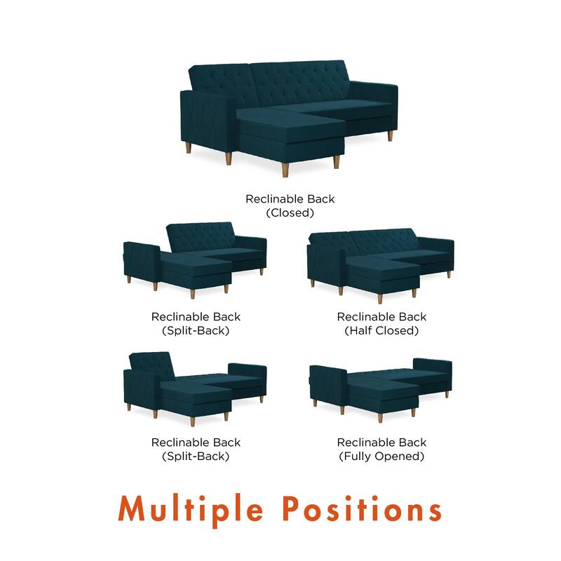 CosmoLiving by Cosmopolitan Liberty Sectional Futon with Storage
