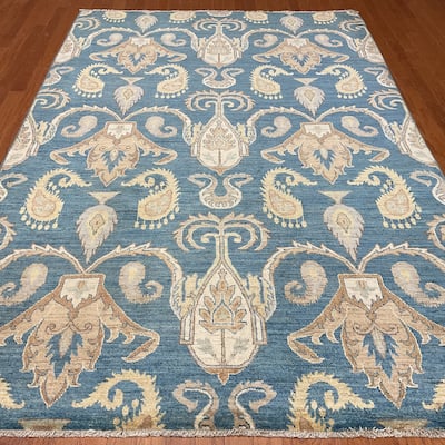 HERAT ORIENTAL Handmade Ikat Wool Rug - 6'2" x 9'4"