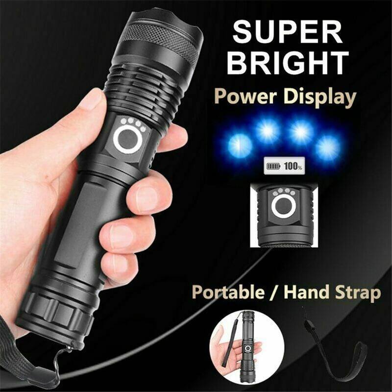 90000 Lumens Powerful Flashlight