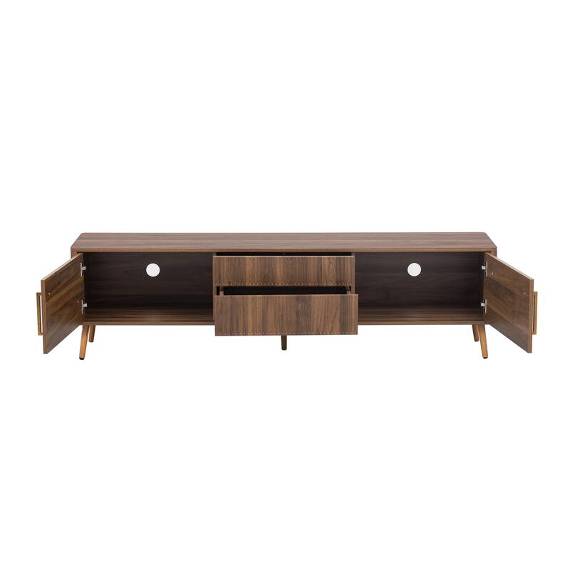 TV Stand with 2 Drawers for TVs up to 80'', Media Console Table with Storage - 70.80"
