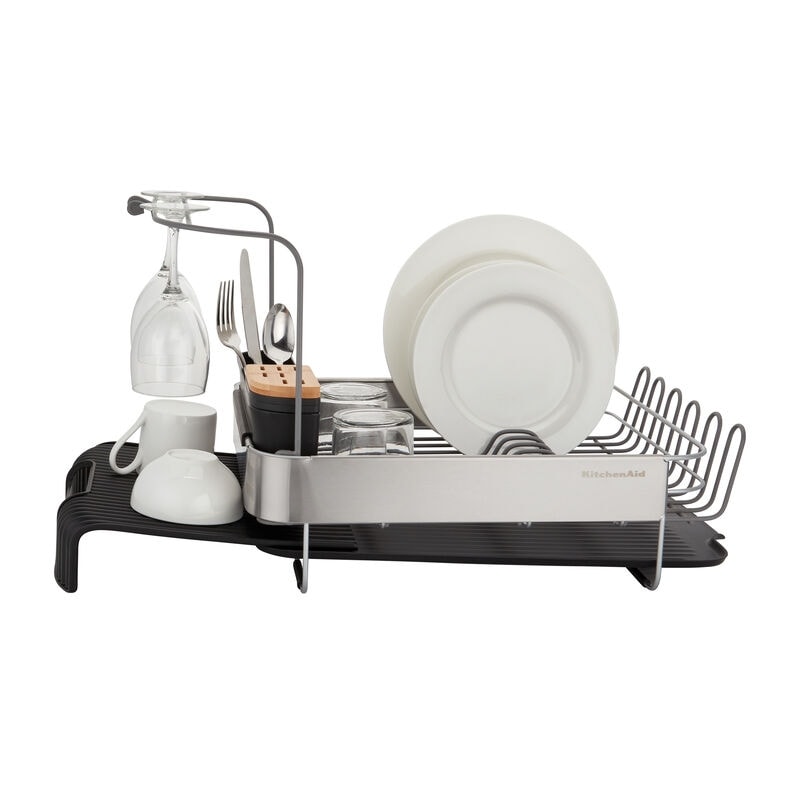 KitchenAid Full Size Expandable Dish-Drying Rack, 24-Inch, White
