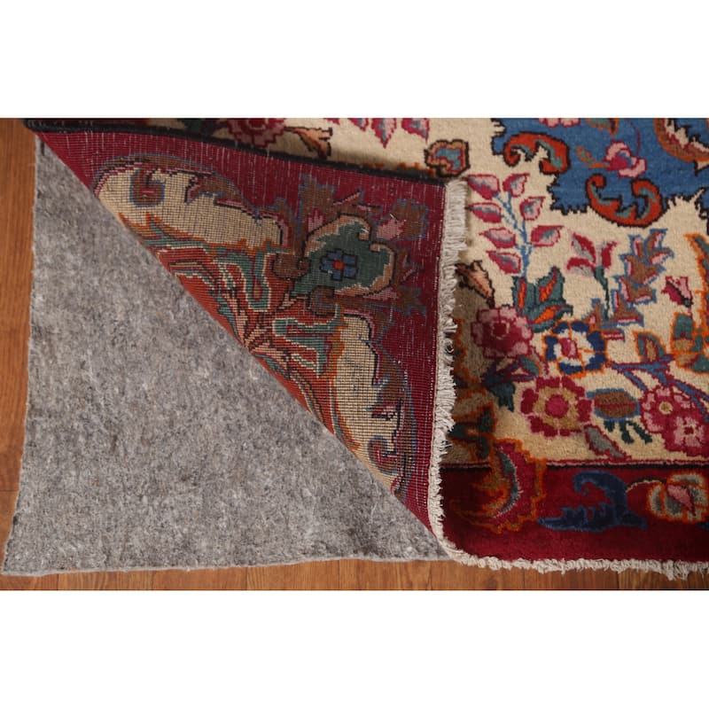Floral Kashmar Persian Antique Area Rug Handmade Wool Carpet - 10'3"x 12'10"