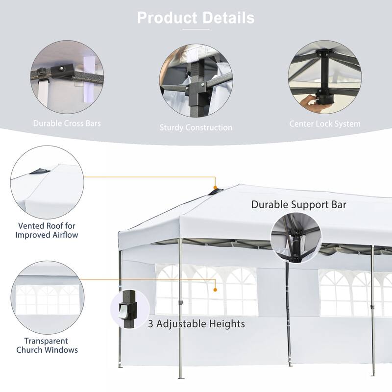 10x20 Pop Up Canopy with Sidewalls