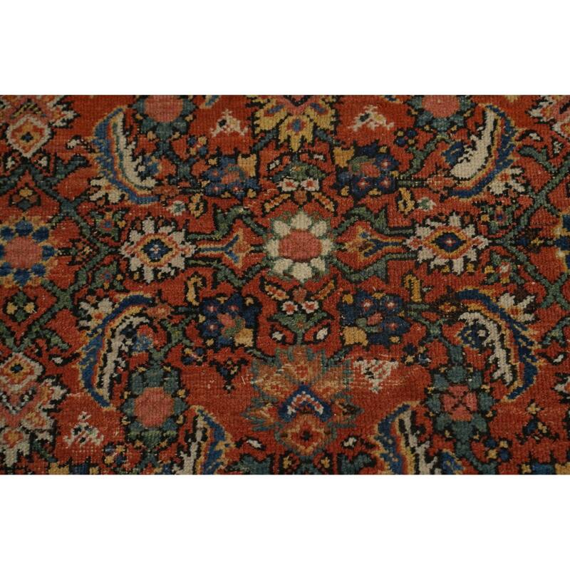 Hand Knotted Oriental 100% Wool Carpet Traditional Floral Oranges & Rust Sultanabad Area Rug - 18' 6'' X 10' 8''