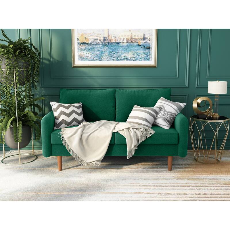 58'' Velvet Square Arm Loveseat