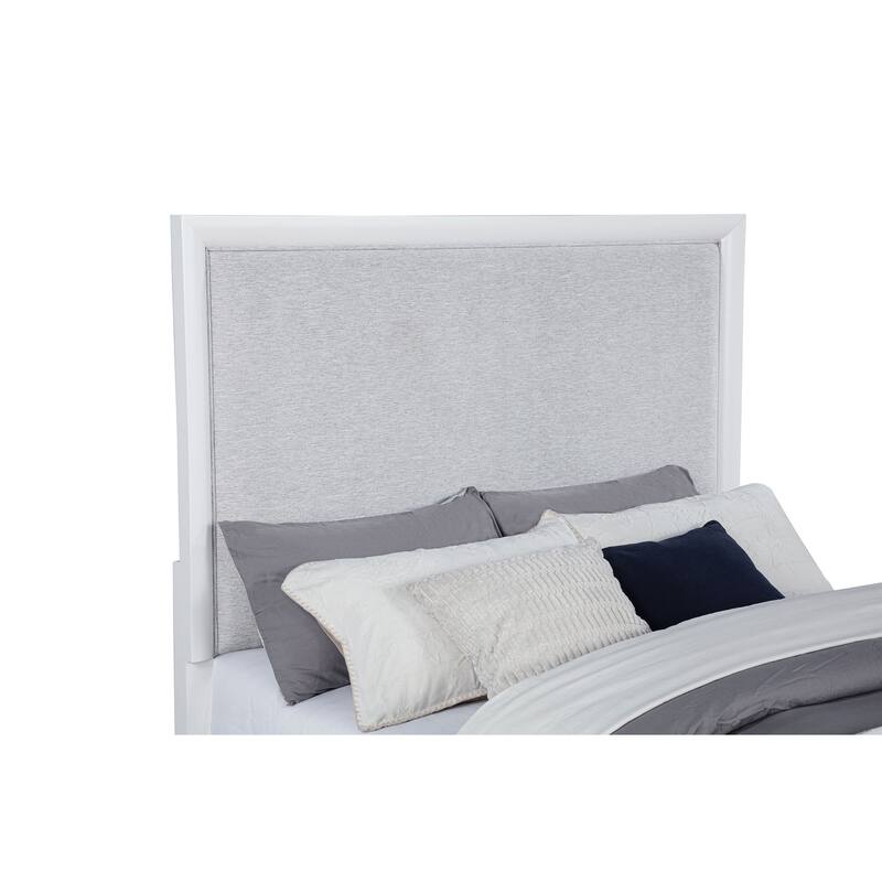Gracemont 57-inch Panel Bed Grey and White