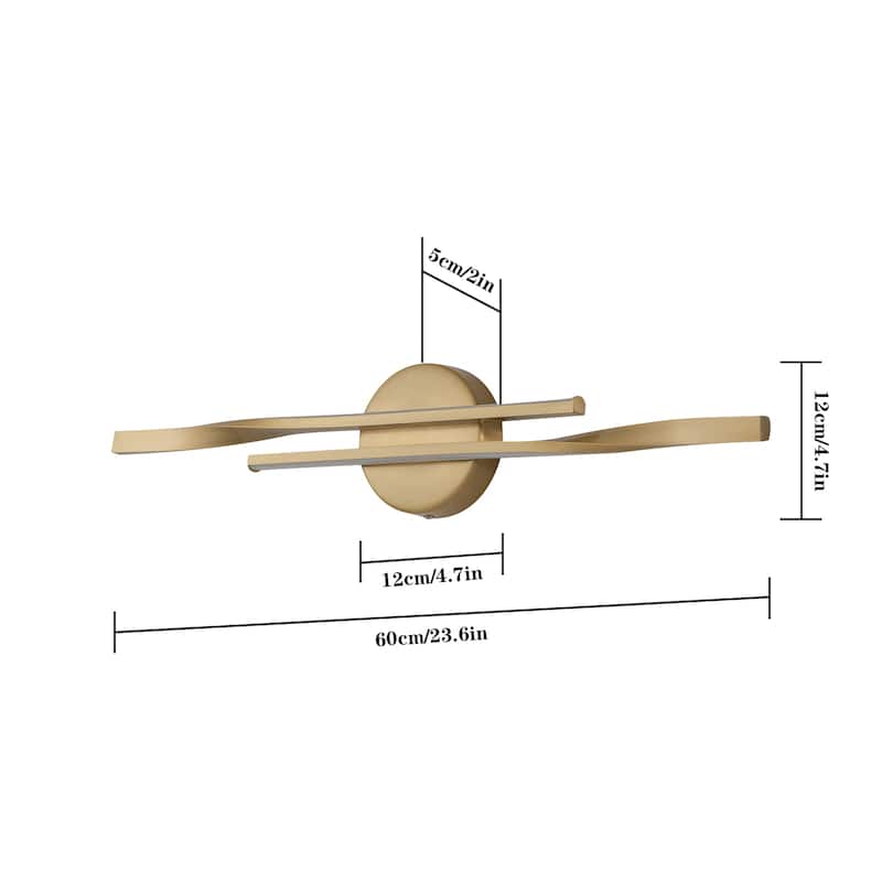 23.6-in 2-Light Minimalist Linear LED Vanity Light