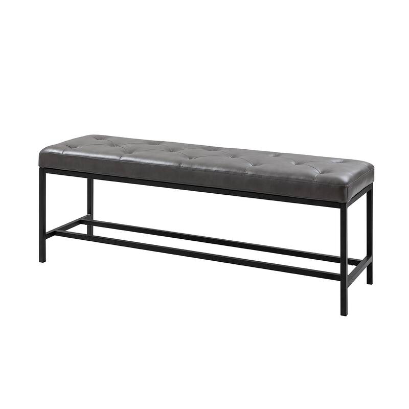 Horst 50 in.W Contemporary Upholstered Bench with Metal Legs by HULALA HOME