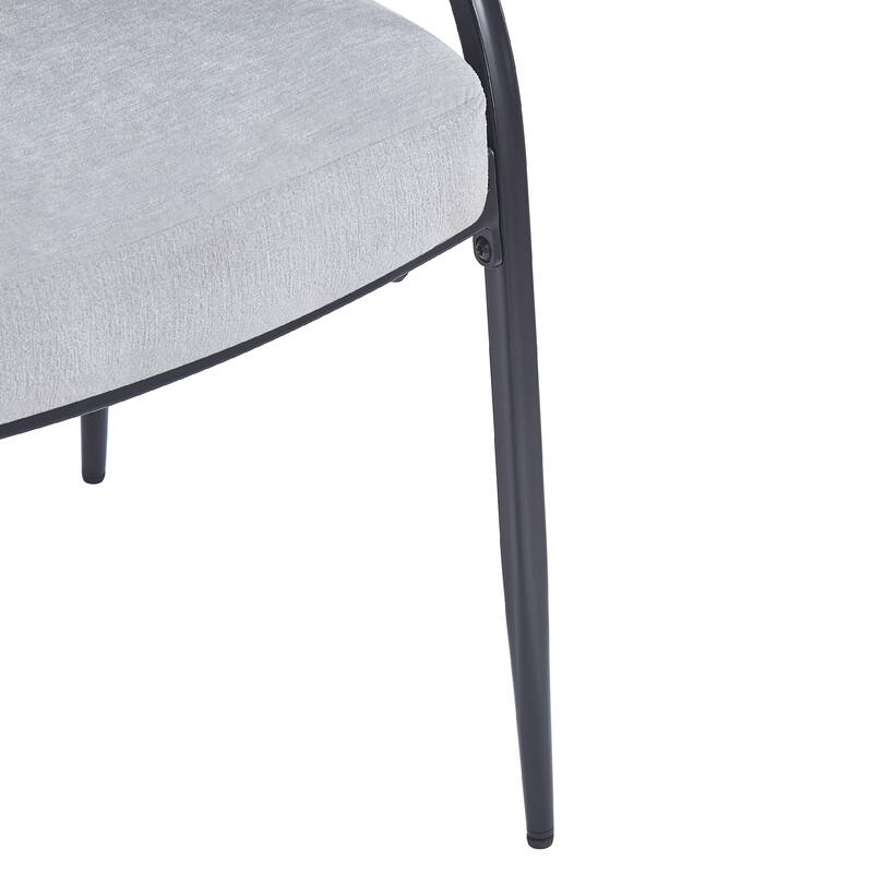 Naci Modern Fabric Dining Chairs With Curved Backrest by Christopher Knight Home