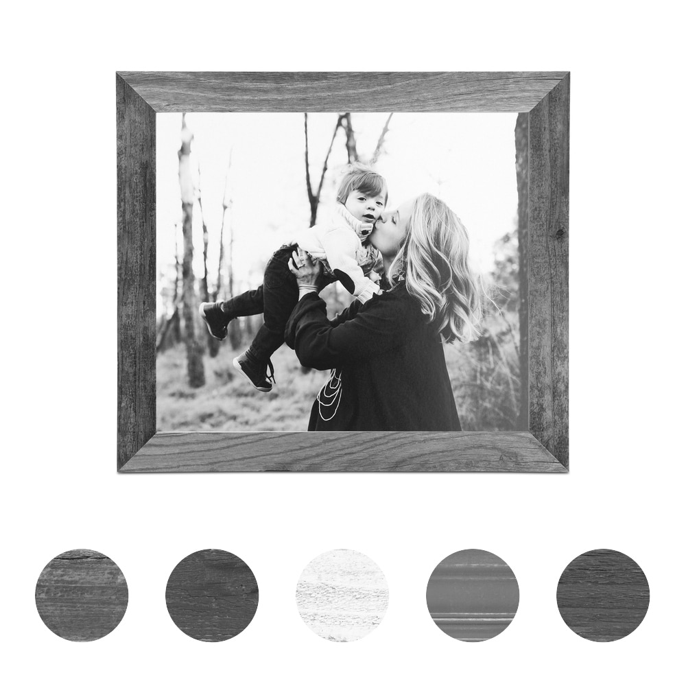 27x40 White Rustic Birch Wood Picture Frame - UV Acrylic, Foam Board  Backing, & Hanging Hardware Included! - Great For One Sheet Movie Posters