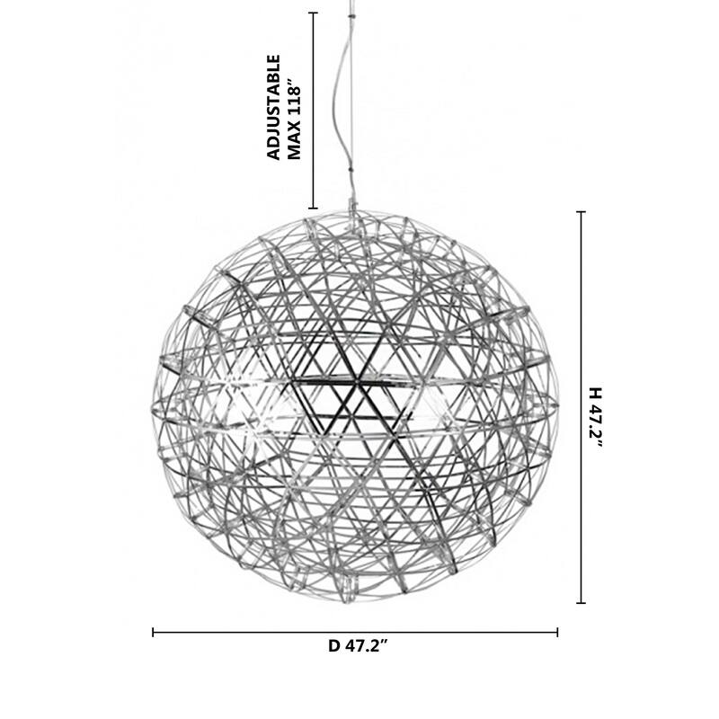 252-Light Satin Nickel Stainless Steel LED Chandelier