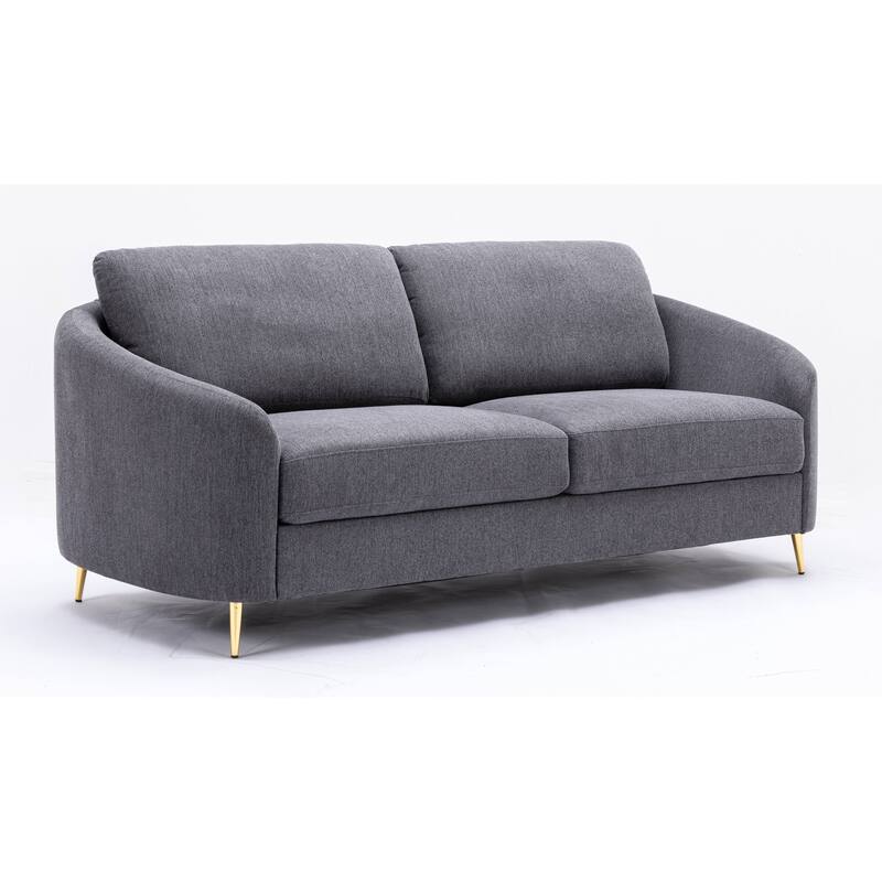Vibrant Grey Sofa with Metal Leg