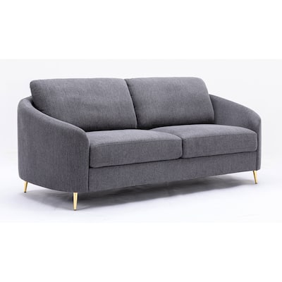 Vibrant Grey Sofa with Metal Leg