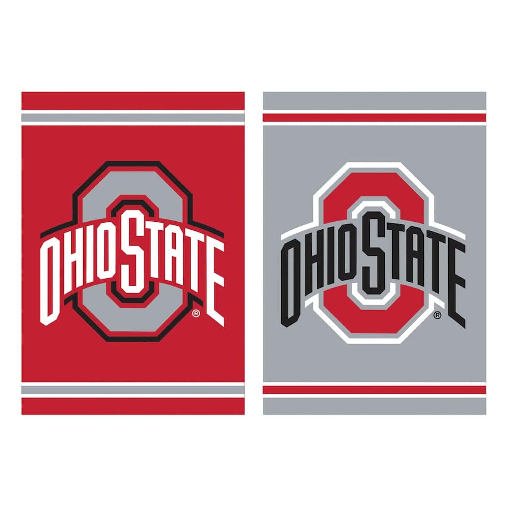 Embossed Suede Flag, Garden Size, Ohio State University