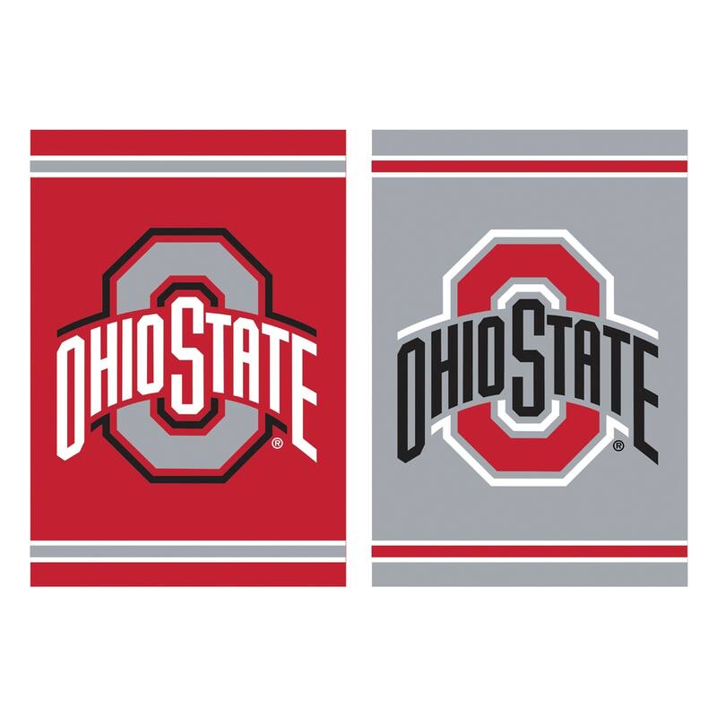 Embossed Suede Flag, Garden Size, Ohio State University