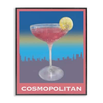 Stupell Cosmopolitan over Cityscape Framed Giclee Art Design By Matthew Piotrowicz