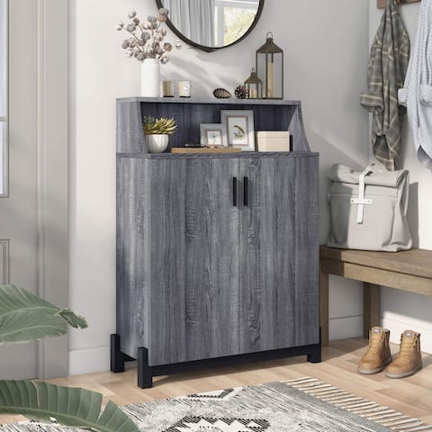Furniture of America Sost 5-shelf Contemporary 2-door Shoe Cabinet