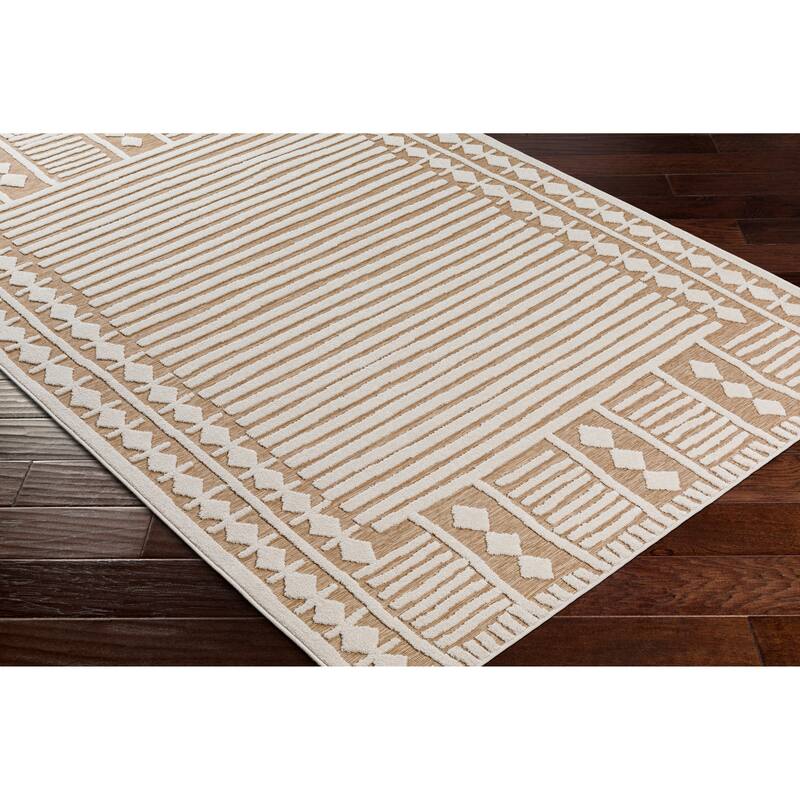 Livabliss Kaidi Global Stripe Outdoor Area Rug