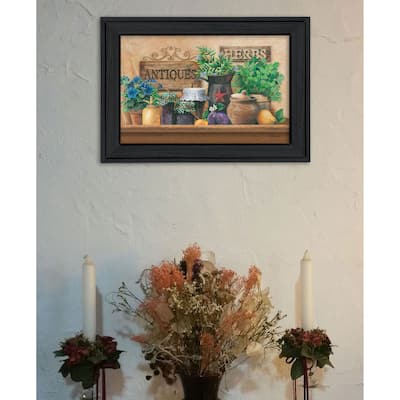 TrendyDecor4U Contemporary "Antiques and Herbs" Framed Print Wall Art by Ed Wargo