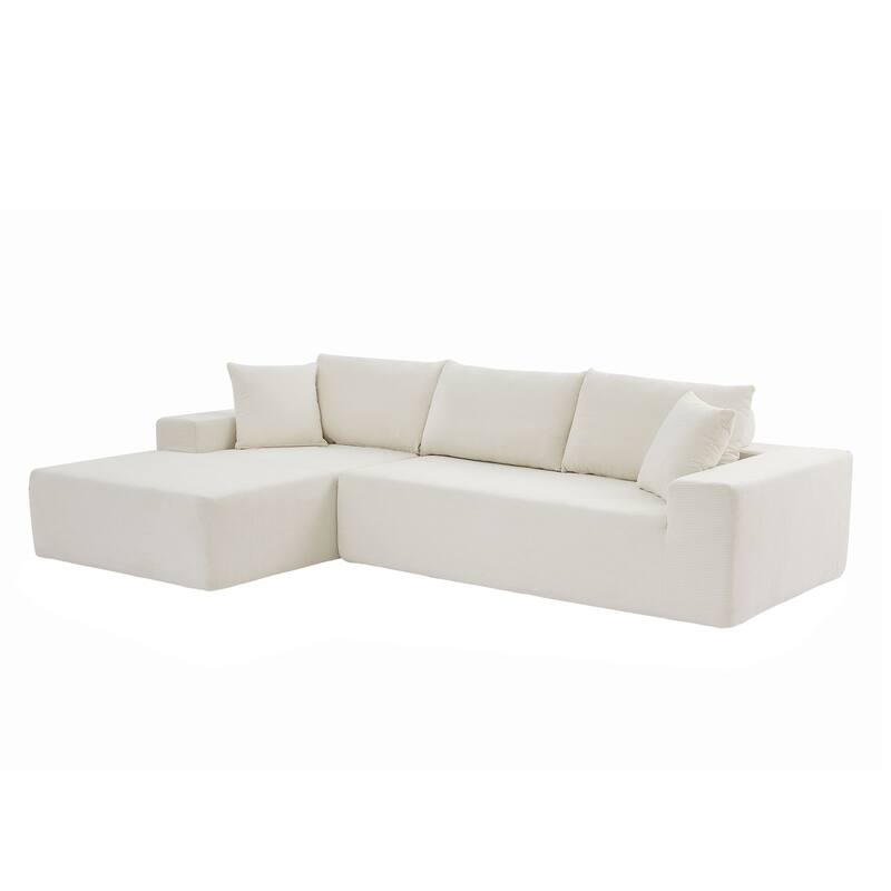 108.5" Modular L-Shaped 3-Seater Sofa with Reversible Chaise