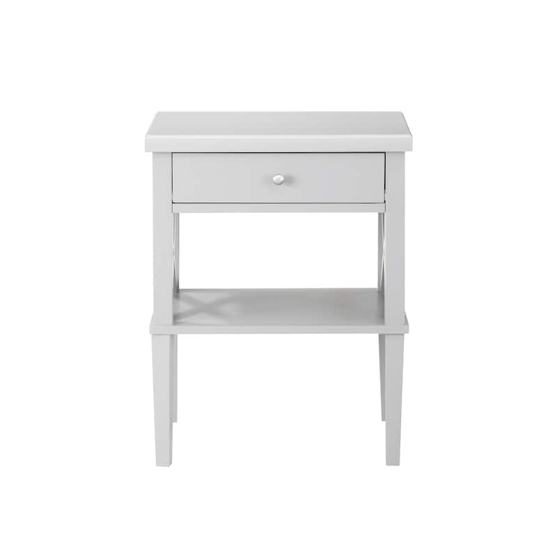 Wooden Nightstand Bedroom with Lower Shelf