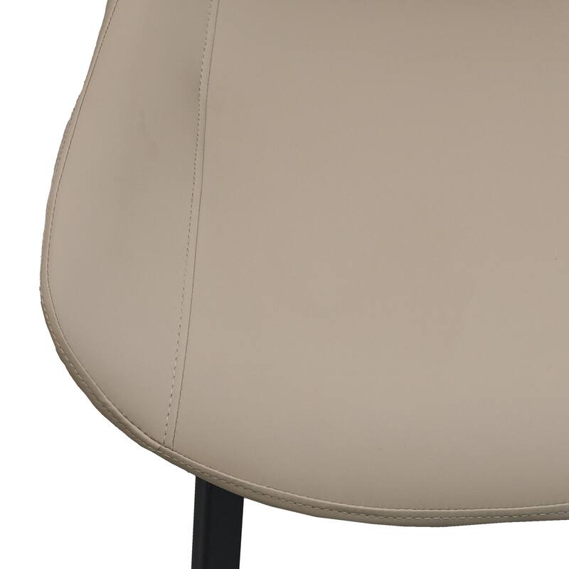 Leather Dining Chair Tan Side Chair Coffee Chair Lounge Chair Kitchen Chair Set of 4 Office Chair with Metal Legs