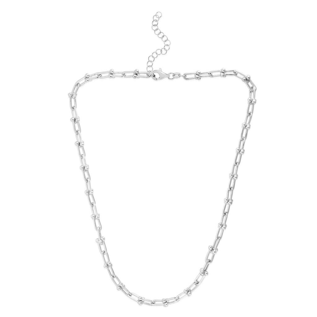 Curata 925 Sterling Silver 18" Polished 6mm Jax Link Chain Necklace (Lobster)