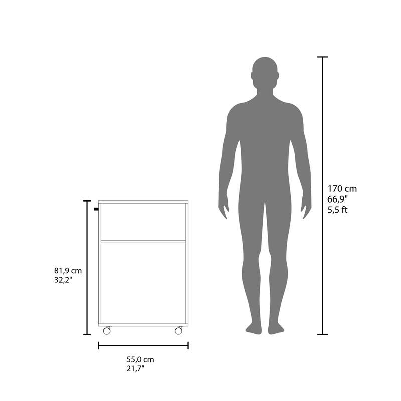 Storage Cart with Wheels Multiple Compartments for Bathroom