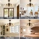 preview thumbnail 2 of 19, 48 Inch Retractable Clear 4-Blade Modern Sputnik Ceiling Fans with Light (excl.bulb) Luxury Chandelier