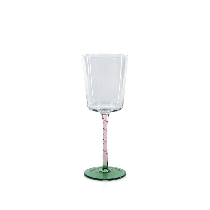 Sachi White Wine Glasses, Set of 6 - Green