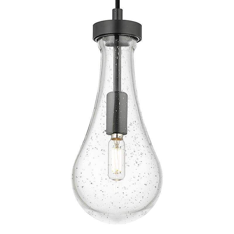 Innovations Lighting 451-1P-G451-5SDY Owego 12" Tall Mini Pendant with - Matte Black