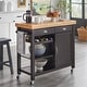 preview thumbnail 10 of 16, Simple Living Martha Rolling Rubberwood Kitchen Cart Brown