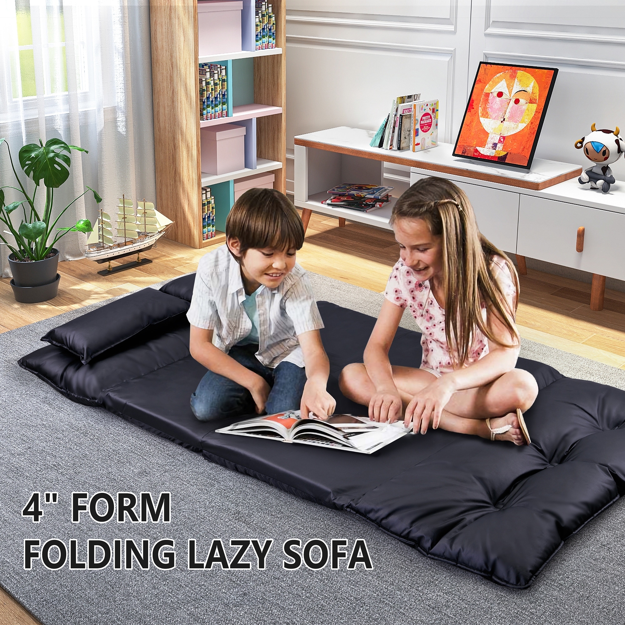 3 in 1 Versatile Lazy Sofa 90 to 180 Degree Adjustable Folding