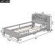preview thumbnail 4 of 10, Traditional Modern Style Twin Size Wood Platform Bed with Guardrail,Storage Headboard with Built-in LED Light