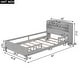preview thumbnail 4 of 10, Twin Size Wood Platform Bed with LED Lighting, Storage Headboard, and Guardrails, Features Sturdy Construction