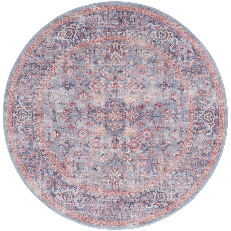 New Concept Washables Vintage Medallion Machine Washable Area Rug