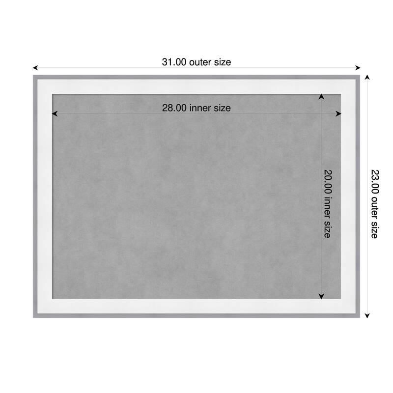 Amanti Art Maya Espresso Silver Framed - 31 x 23 in - Maya White Silver