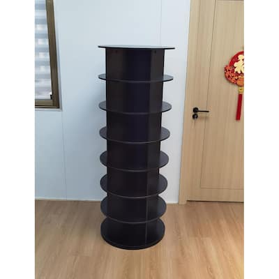 7 Tier Rotating Shoe Rack Tower, 360° Revolving Free Standing Shoe Organizer, Vertical Spinning Shoes Display