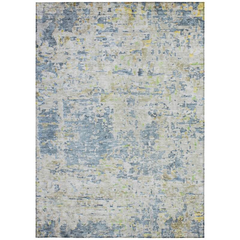 HomeRoots Abstract Transitional Rectangle Outdoor Rug