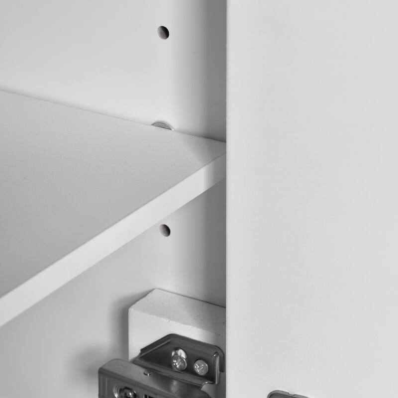 GDFStudio - Snowdon Transitional Freestanding Bathroom Vanity Cabinet with Ceramic Sink, Soft Close Drawers & Adjustable Storage