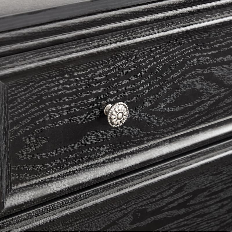 Black Farmhouse 5-Drawer Dresser, Living Room Closet Organizer