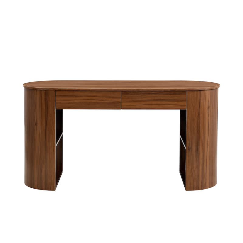 Christopher Knight Home - Quinnie Modern MDF Storage Writing Desk with Drawers and Open Shelves