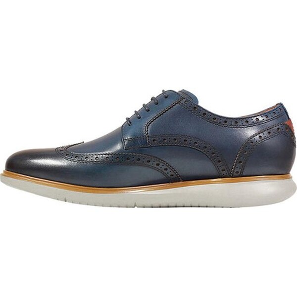 florsheim solar navy wingtip shoes