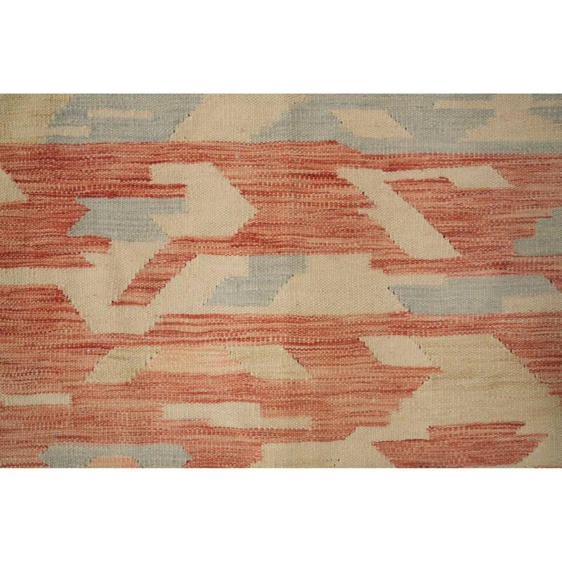 Hand Woven Oriental 100% Wool Carpet Southwestern Modern Multi-Colored Kilim Area Rug - 5' 1'' X 3' 5''