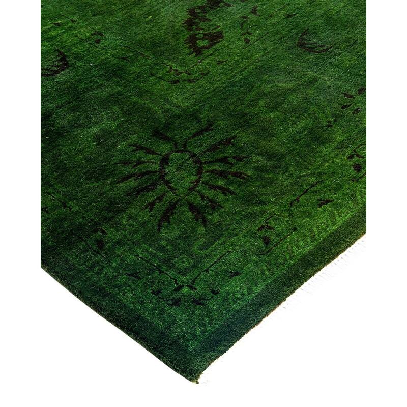 Contemporary Overdyed Wool Hand Knotted Area Rug - 6' 2" x 8' 10"