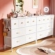 preview thumbnail 6 of 8, White Dresser for Bedroom with 8 Drawers TV Stand for 45" TV Bedroom Dresser Storage Organizers, Fabric Chest of Drawers